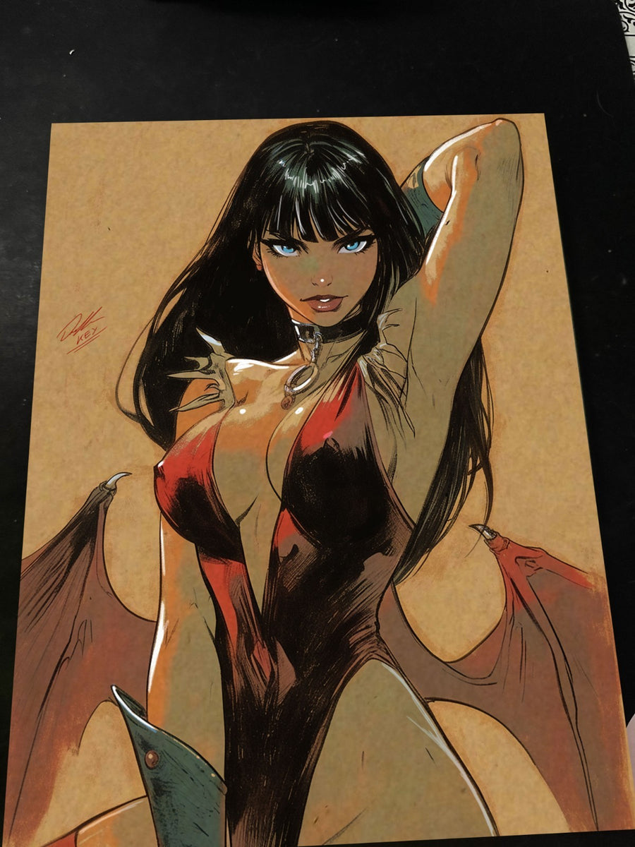Vampirella Art Print Signed 8.5x11 Art by Keyeske