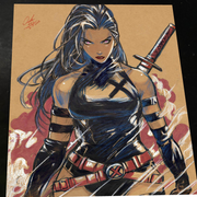 Psylocke - Marvel art print by Keyeske