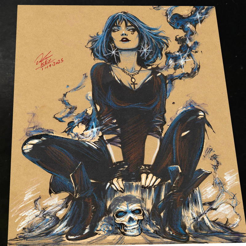 Death of the Endless Art Print Signed 8.5x11 | Art by Keyeske