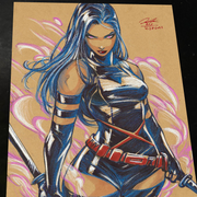 Psylocke Art Print Signed 8.5x11 | Art by Keyeske