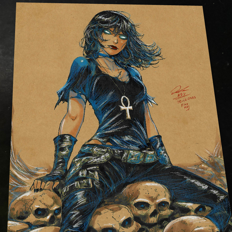 Death of the Endless Art Print Signed 8.5x11 | Art by Keyeske