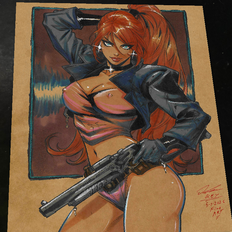 Elsa Bloodstone Marvel Art Print Signed 8.5x11 | Art by Keyeske