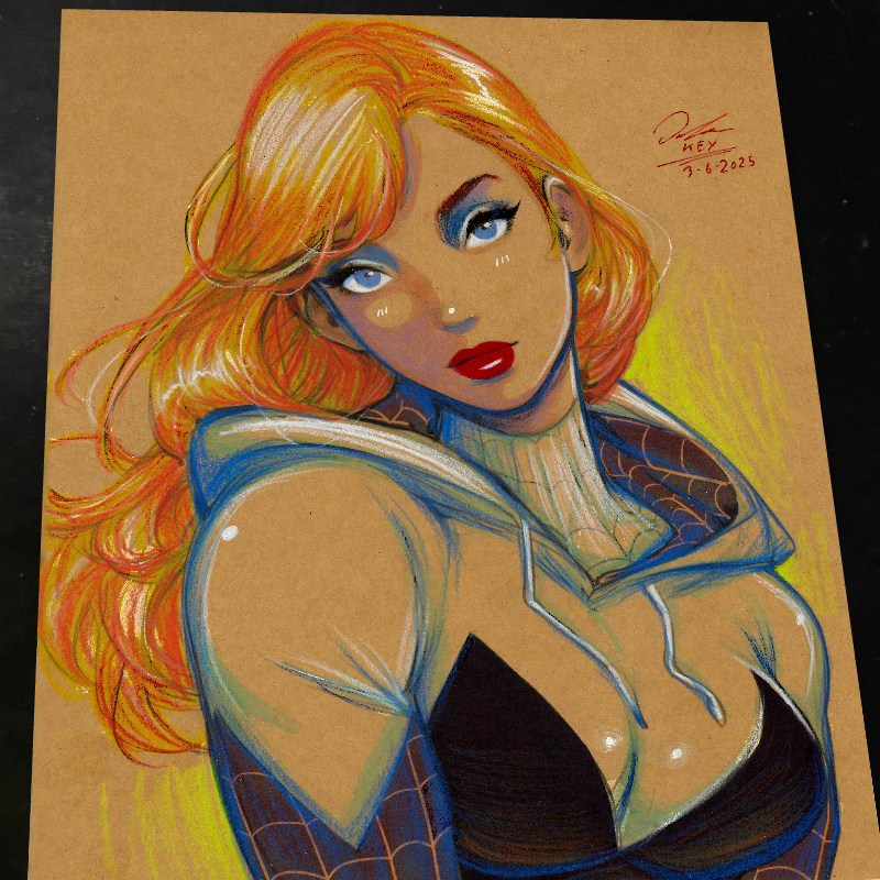 Gwen Stacy - Marvel art print by Keyeske