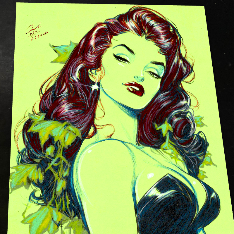 Poison Ivy Art Print Signed 8.5x11 | Art by Keyeske