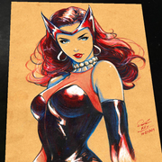 Scarlet Witch Art Print Signed 8.5x11 | Art by Keyeske
