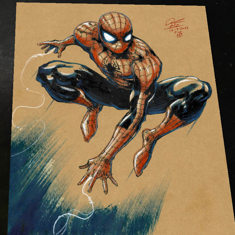 Spider-Man Art Print Signed 8.5x11 | Art by Keyeske