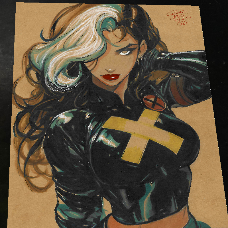 Rogue X-Men Art Print Signed 8.5x11 | Art by Keyeske