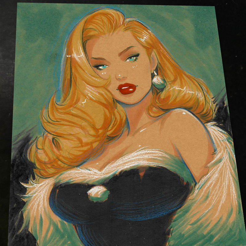 Emma Frost X-Men Art Print Signed 8.5x11 | Art by Keyeske
