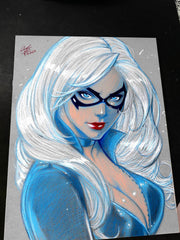 Black Cat - Marvel art print by Keyeske