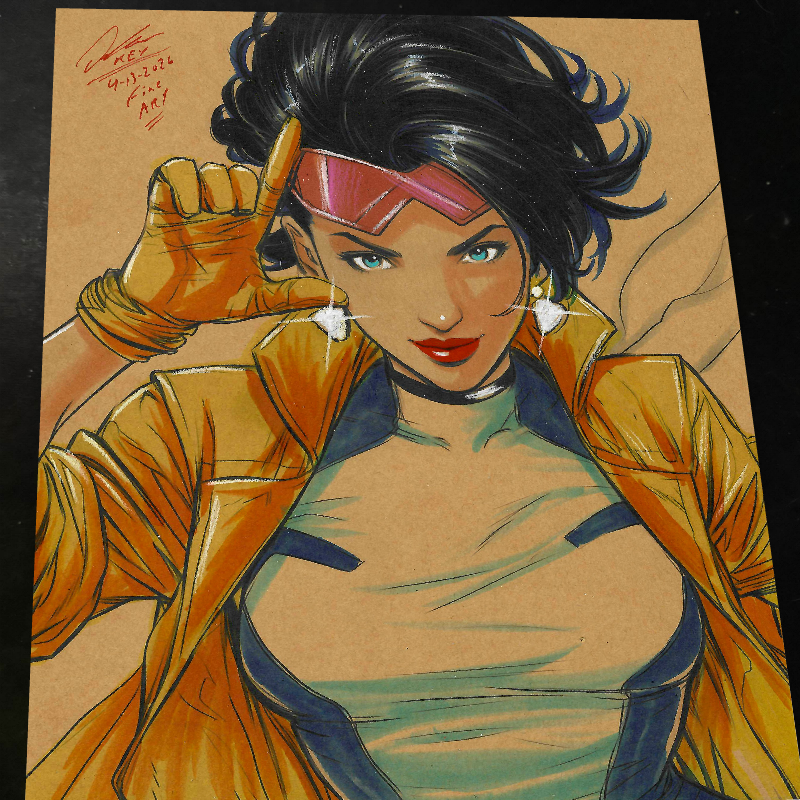 Jubilee X-Men Art Print Signed 8.5x11 | Art by Keyeske