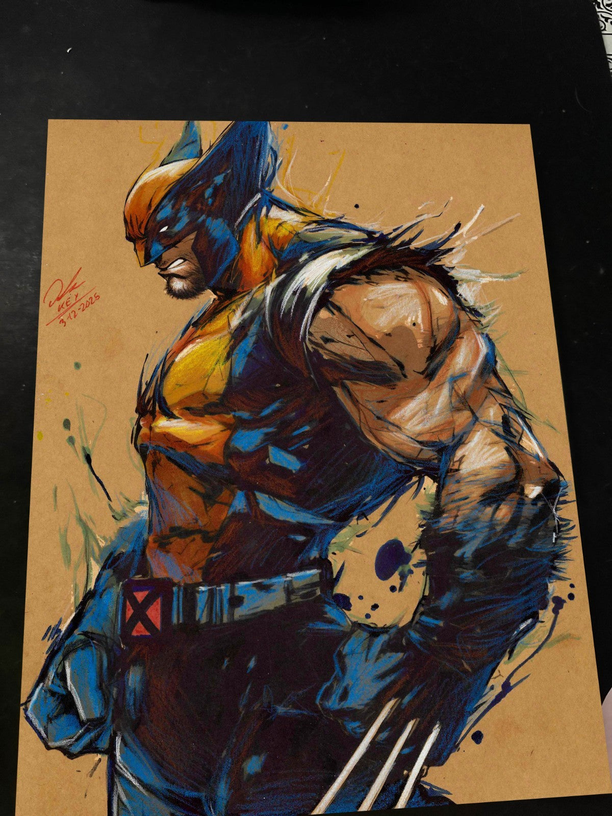 Wolverine X-Men Art Print Signed 8.5x11 | Art by Keyeske