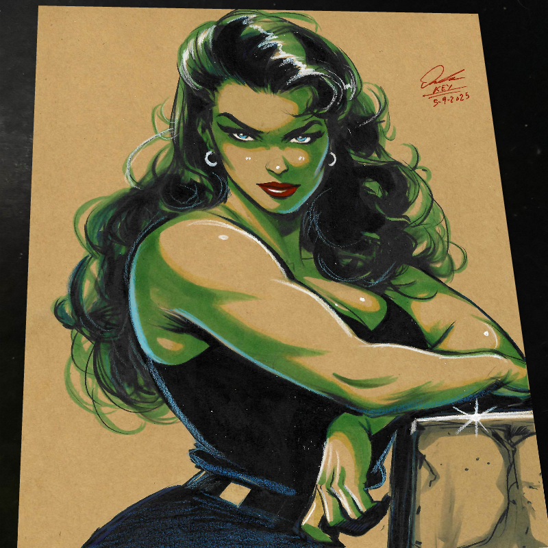 She Hulk - Marvel art print by Keyeske