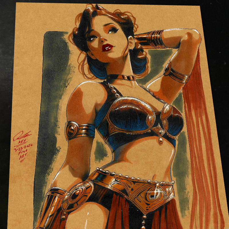 Princess Leia - Marvel art print by Keyeske