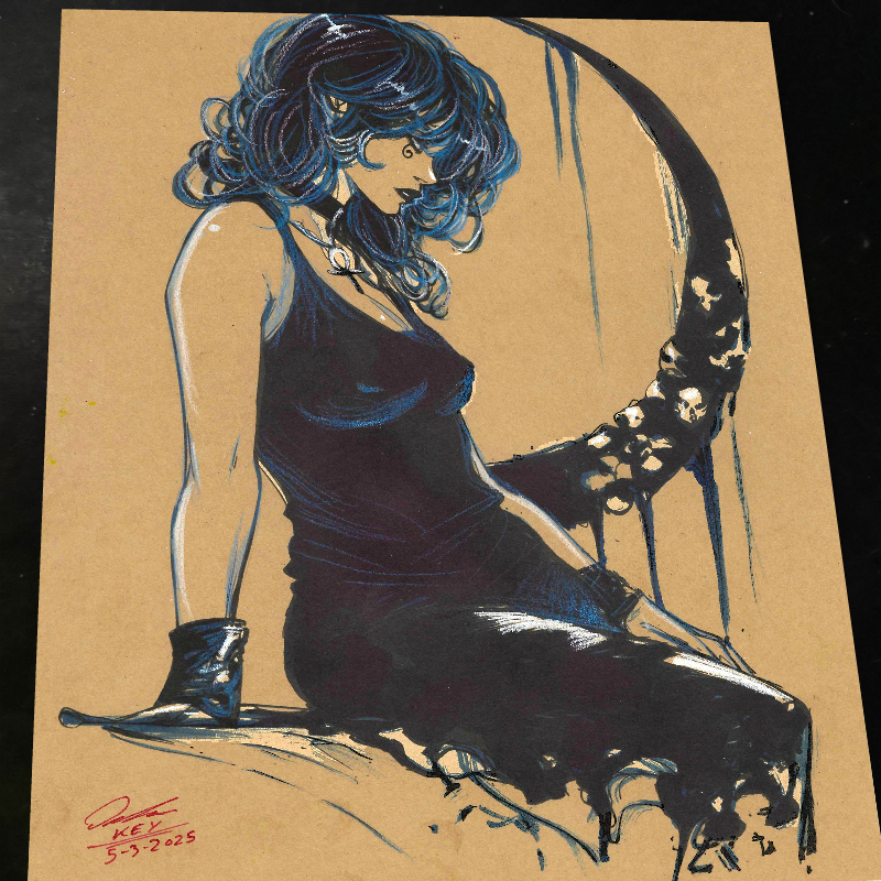 Death of the Endless Art Print Signed 8.5x11 | Art by Keyeske