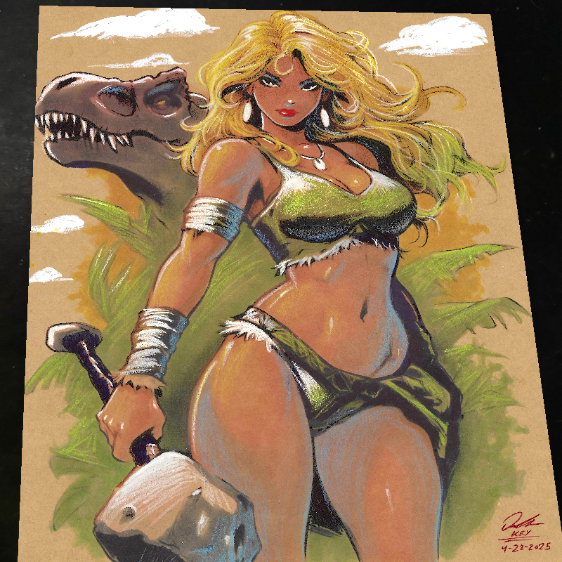 Shanna the She-Devil Art Print Signed 8.5x11 | Art by Keyeske