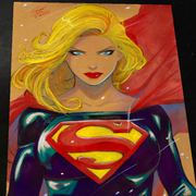 Supergirl DC Art Print Signed 8.5x11 | Art by Keyeske