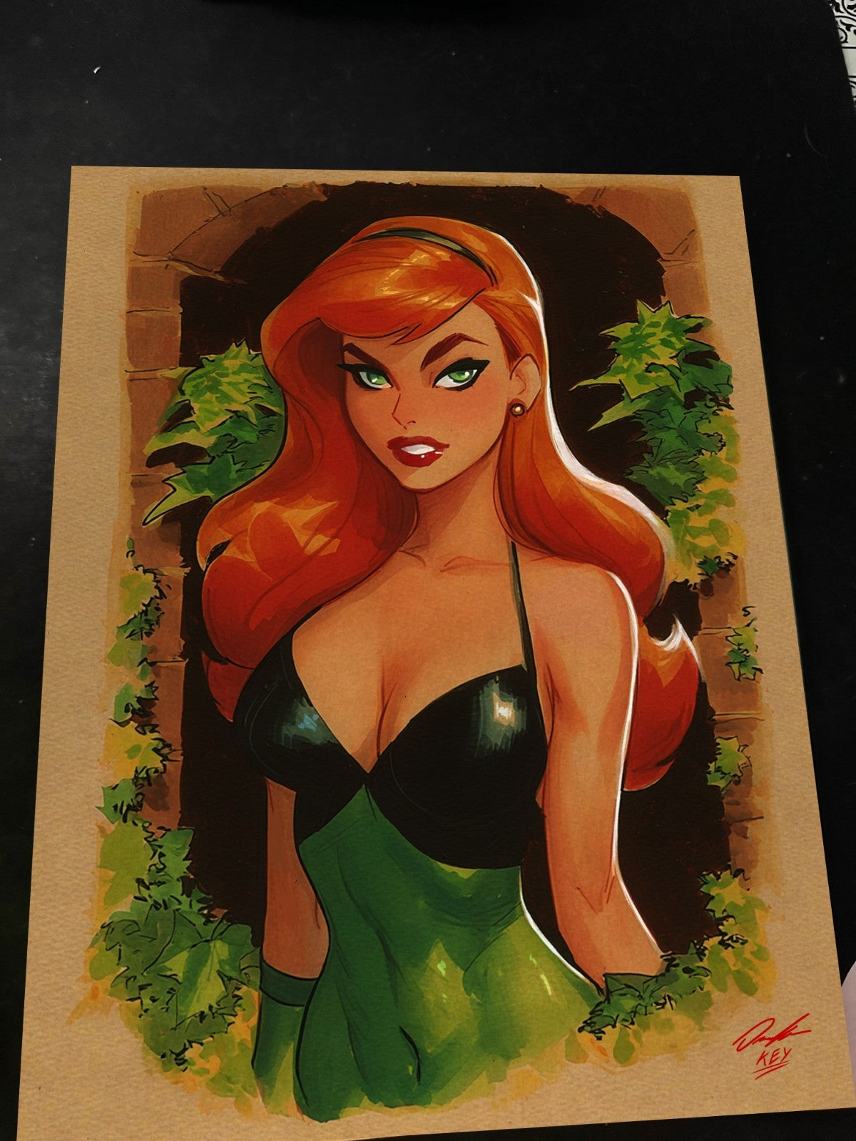 Poison Ivy Art Print Signed 8.5x11 | Art by Keyeske