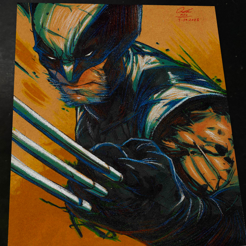 Wolverine X-Men Art Print Signed 8.5x11 | Art by Keyeske