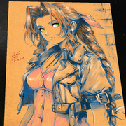 Aerith Gainsborough Final Fantasy art print by Keyeske