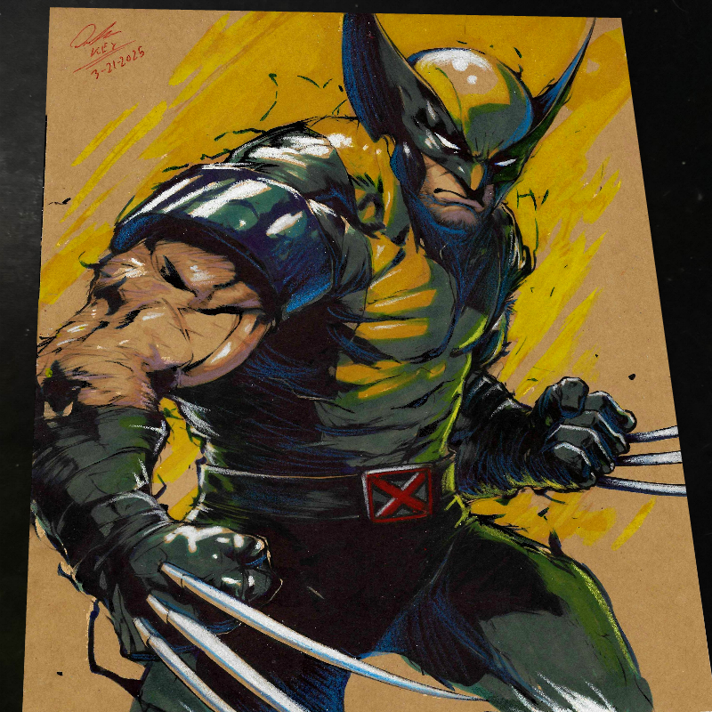 Wolverine X-Men Art Print Signed 8.5x11 | Art by Keyeske