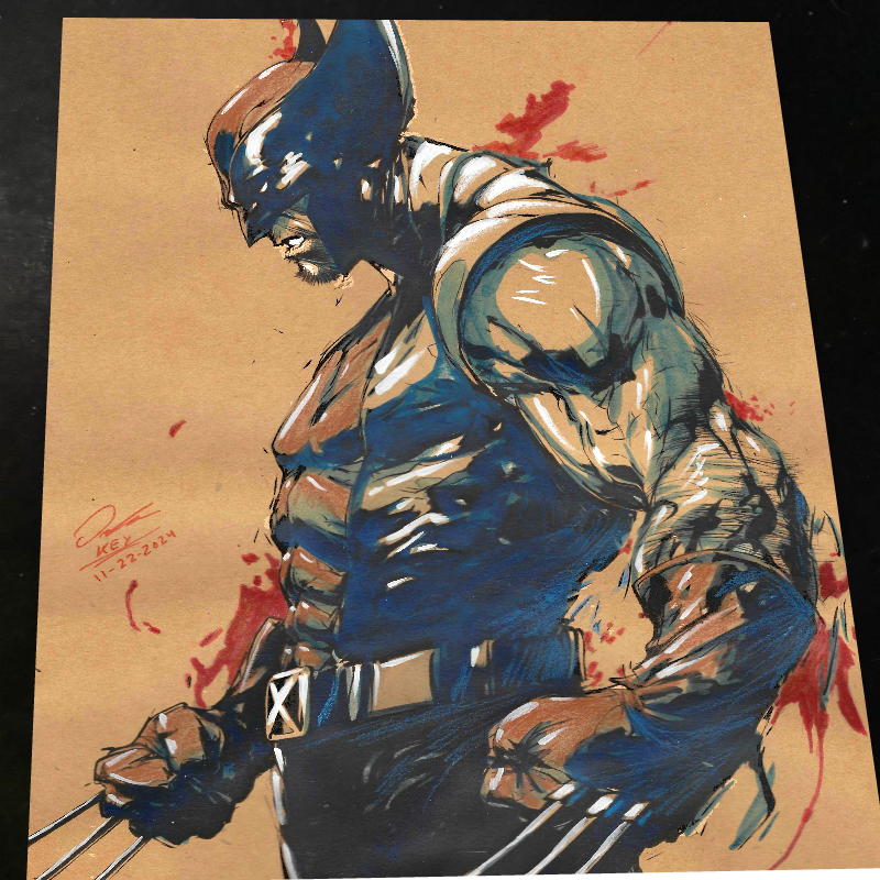 Wolverine X-Men Art Print Signed 8.5x11 | Art by Keyeske