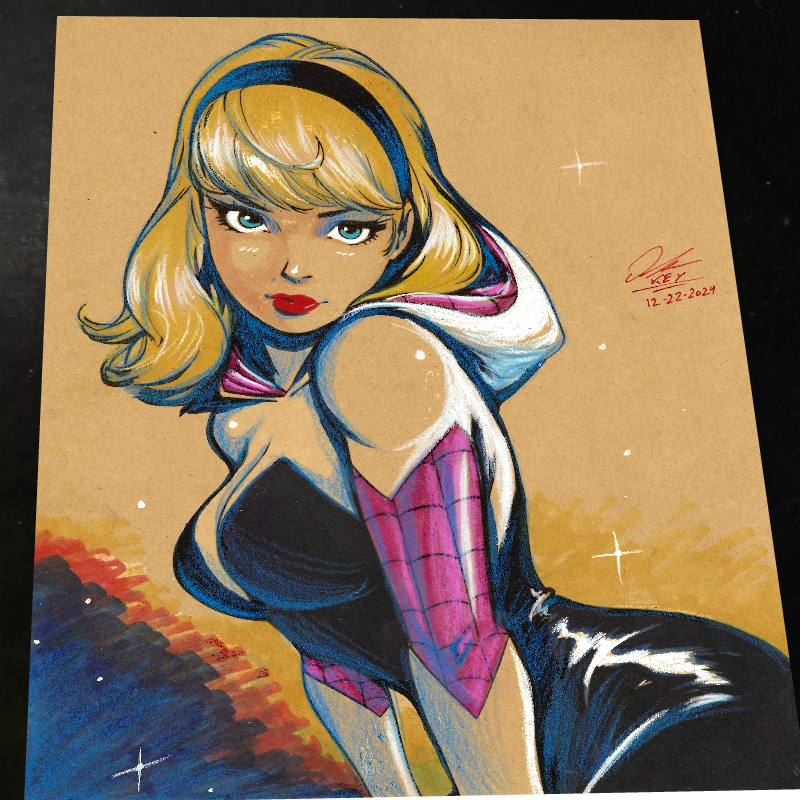 Gwen Stacy Art Print Signed 8.5x11 | Art by Keyeske