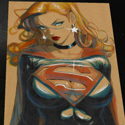 Supergirl DC Art Print Signed 8.5x11 | Art by Keyeske