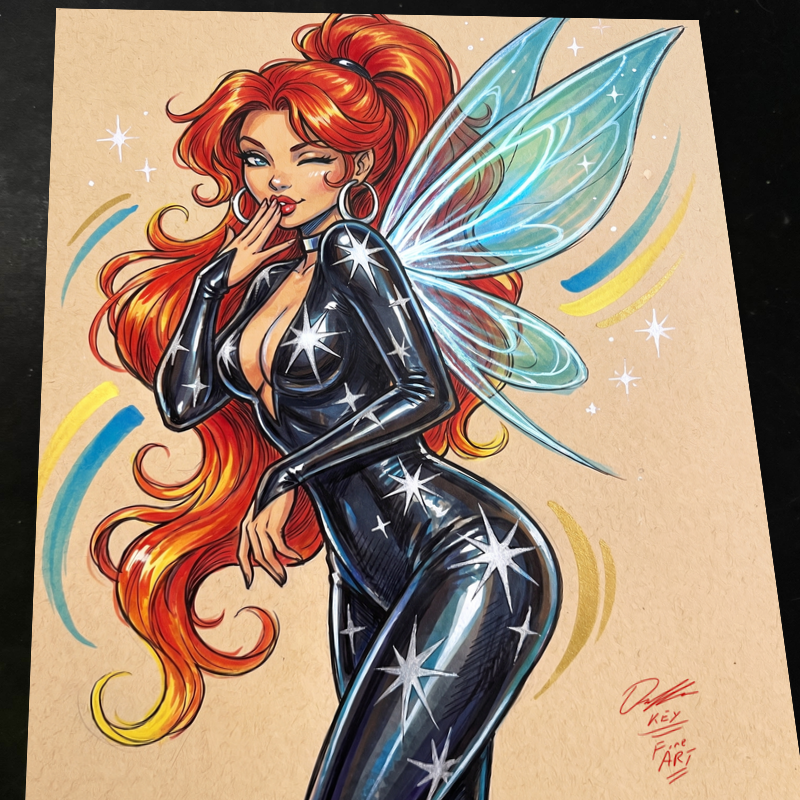 Fairy Original Art Print Signed 8.5x11 | Art by Keyeske