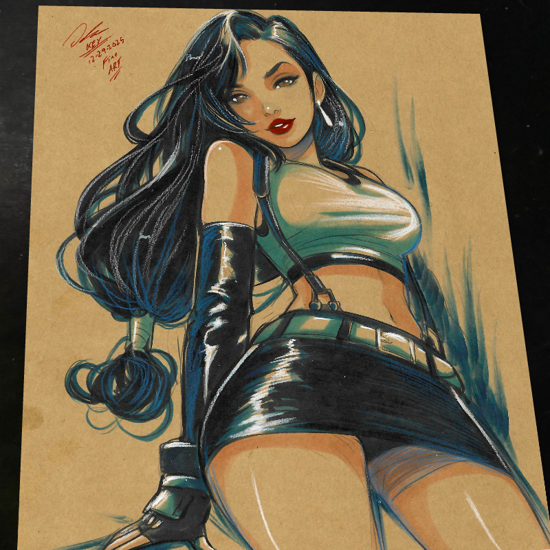 Tifa Lockhart Art Print 8.5x11 Art by Keyeske