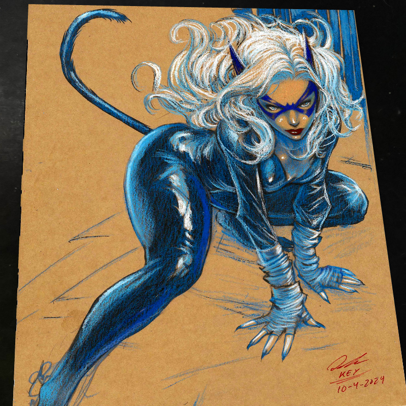 Black Cat - Marvel art print by Keyeske
