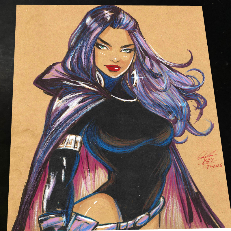 Raven Art Print Signed 8.5x11 | Art by Keyeske