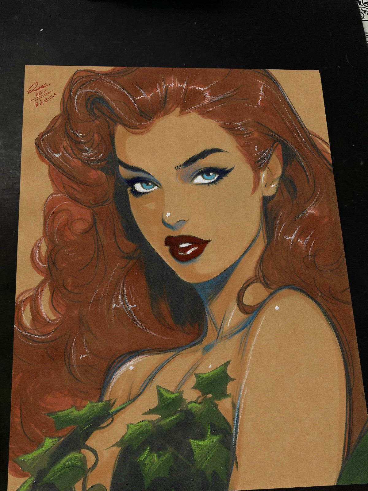 Poison Ivy Art Print Signed 8.5x11 | Art by Keyeske