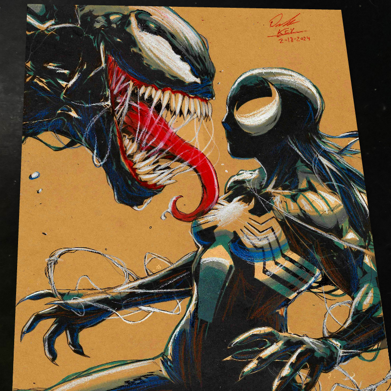 Venom - Marvel art print by Keyeske