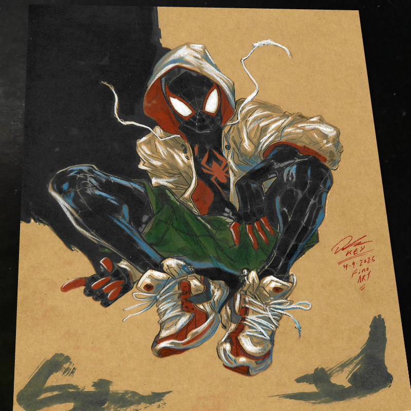 Miles Morales Art Print Signed 8.5x11 | Art by Keyeske