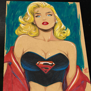 Supergirl DC Art Print Signed 8.5x11 | Art by Keyeske