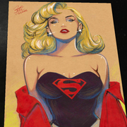 Supergirl DC Art Print Signed 8.5x11 | Art by Keyeske