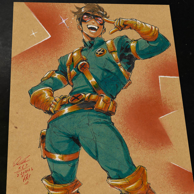 Cyclops X-Men Art Print Signed 8.5x11 | Art by Keyeske