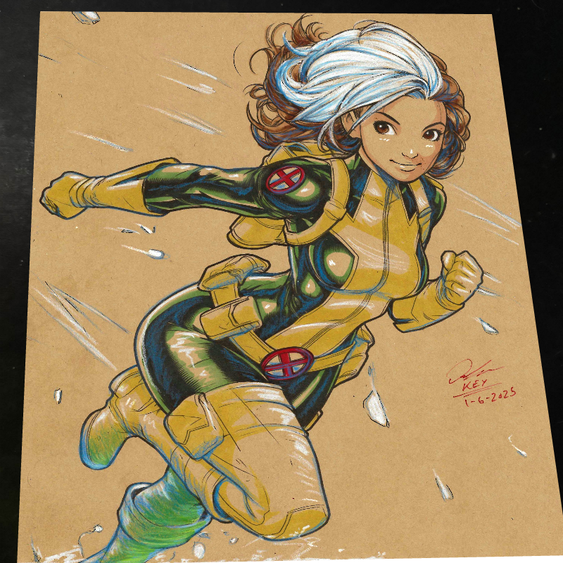 Rogue X-Men Art Print Signed 8.5x11 | Art by Keyeske