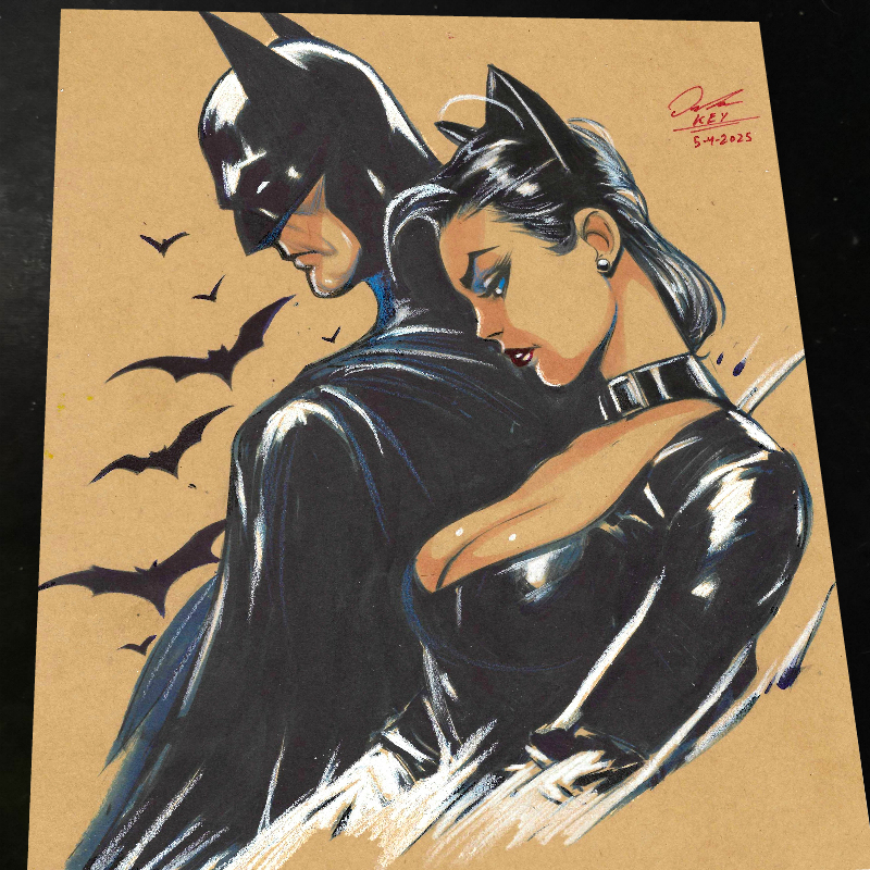 Batman Art Print Signed 8.5x11 | Art by Keyeske