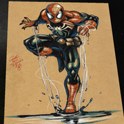 Spider-Man Art Print Signed 8.5x11 | Art by Keyeske