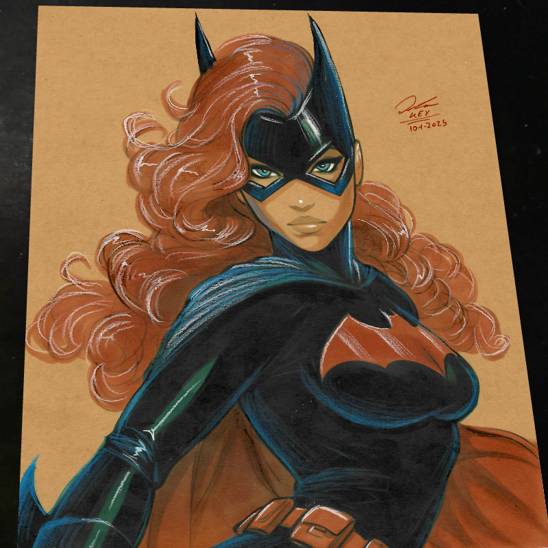Batgirl Art Print Signed 8.5x11 | Art by Keyeske