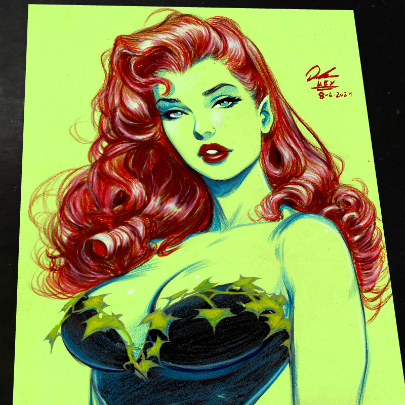 Poison Ivy Art Print Signed 8.5x11 | Art by Keyeske