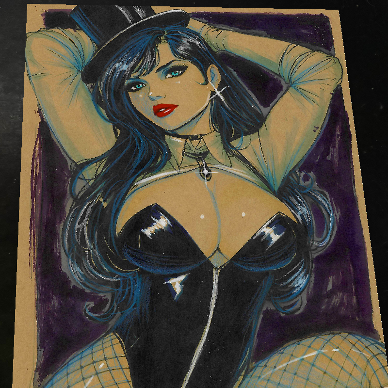 Zatanna Art Print Signed 8.5x11 | Art by Keyeske
