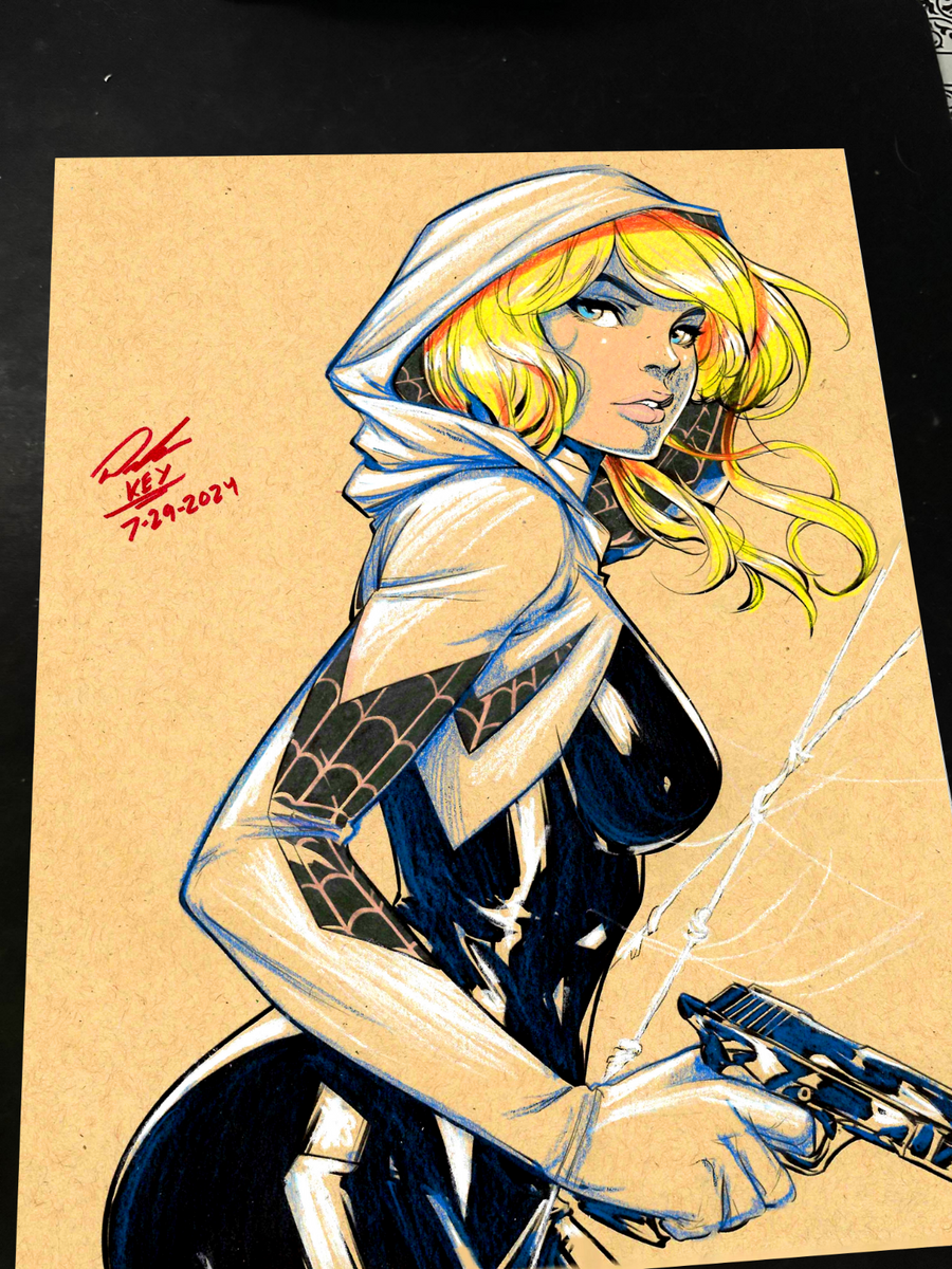 Gwen Stacy x Venom Art Print Signed 8.5x11 | Art by Keyeske