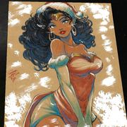 Wonder Woman Art Print Signed 8.5x11 | Art by Keyeske