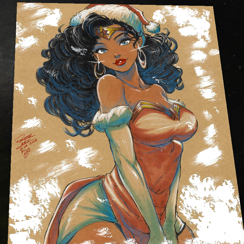 Wonder Woman Art Print Signed 8.5x11 | Art by Keyeske