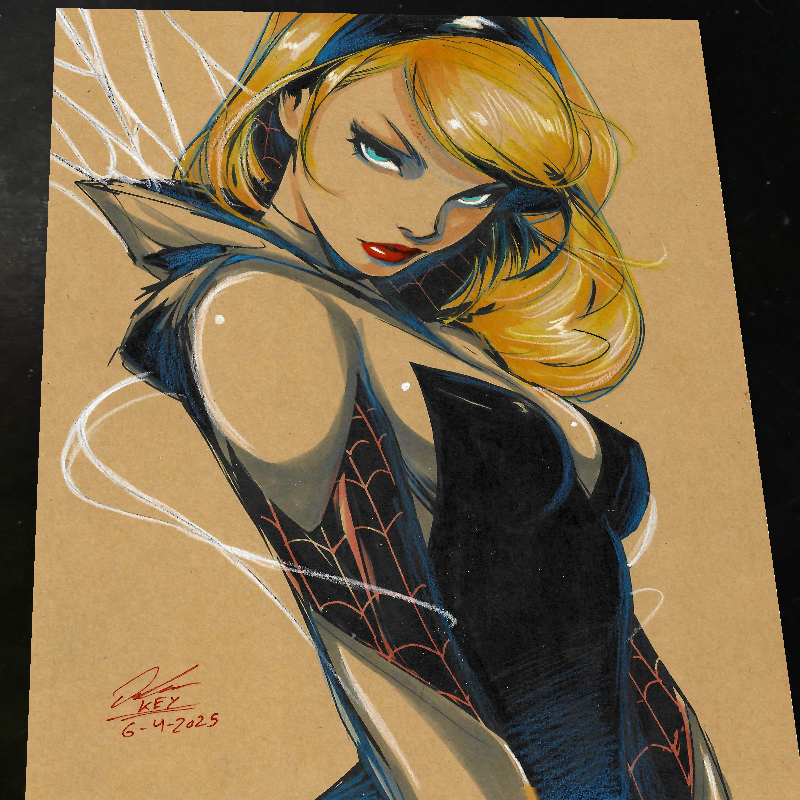 Gwen Stacy Art Print Signed 8.5x11 | Art by Keyeske