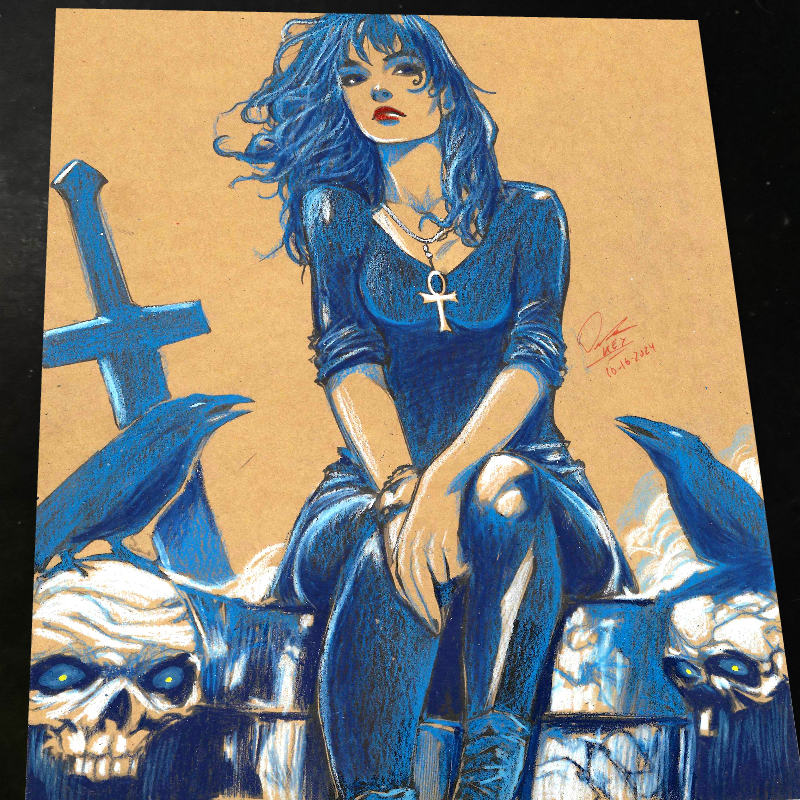 Death of the Endless Art Print Signed 8.5x11 | Art by Keyeske
