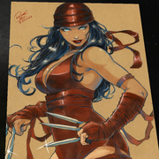 Elektra Art Print Signed 8.5x11 | Art by Keyeske