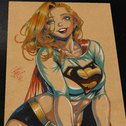 Supergirl DC Art Print Signed 8.5x11 | Art by Keyeske